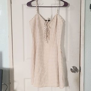 Cotton On Pale Yellow gingham A-line skirt